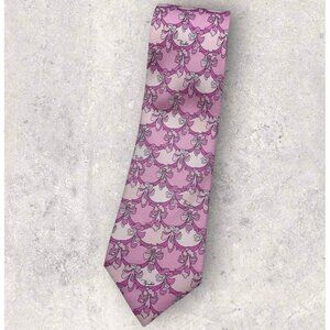EMILIO PUCCI Silk Tie ITALY XL Pink White Baroque EMILIO W:3.6" EUC